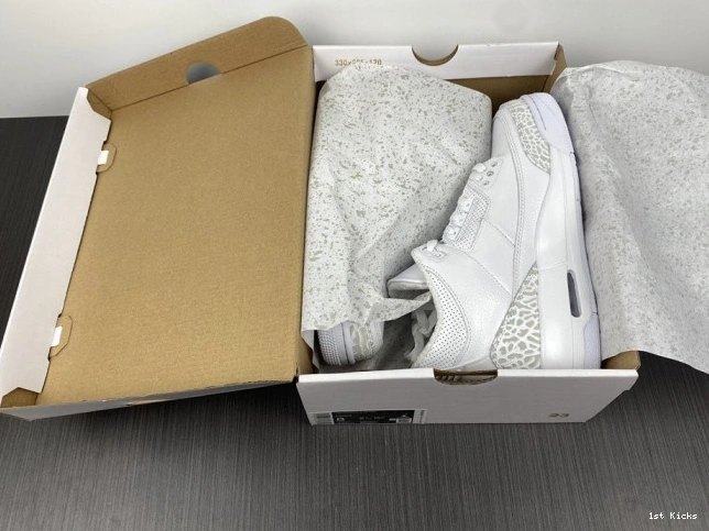 1st Kicks Shoes 429487- 'Triple Jordan GoodFit Air 3 PS White' Retro 952 1201